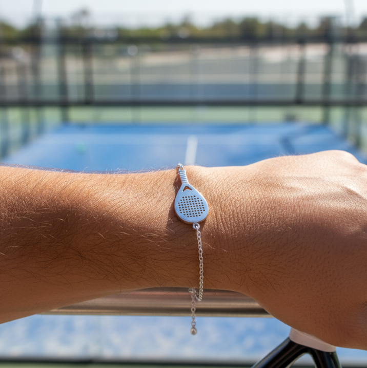 Padel Racket Charm Bracelet